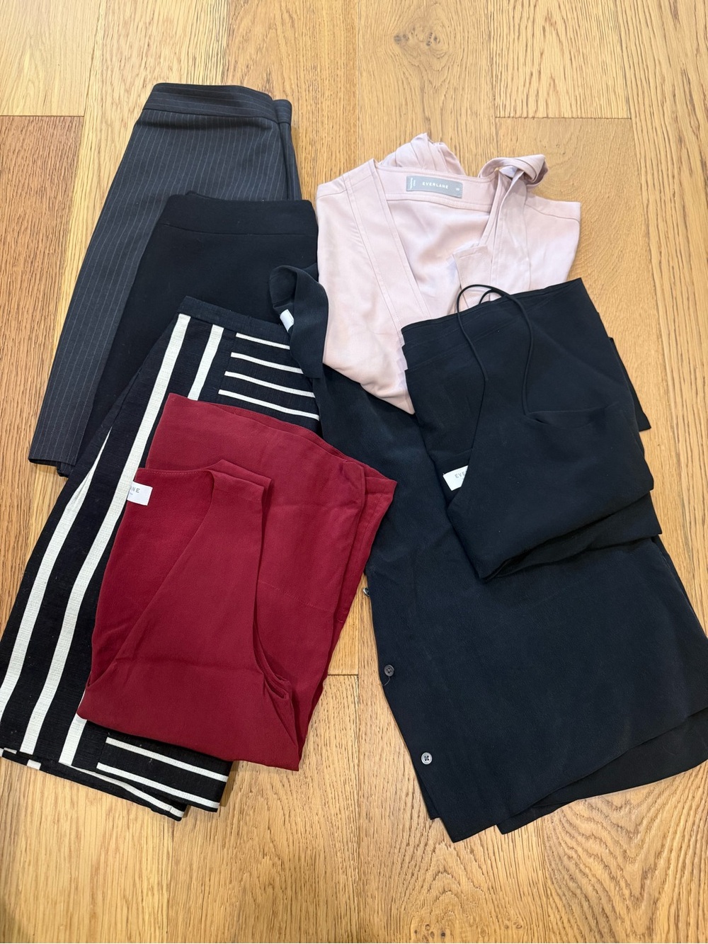 *Everlane Silk Blouse & J.Crew No. 2 Pencil Skirt Bundle 7 Pc Capsule Wardrobe